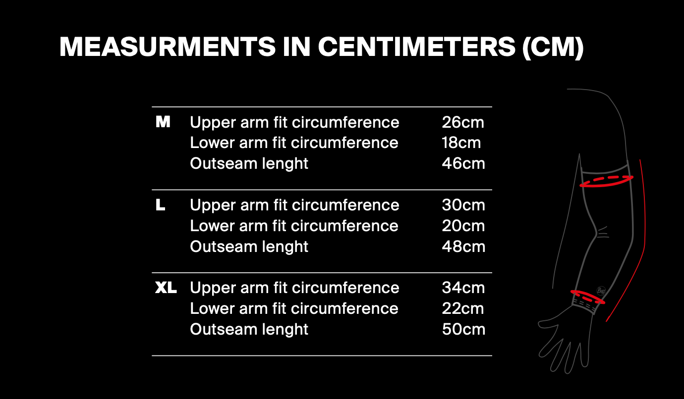 UV Arm Sizes