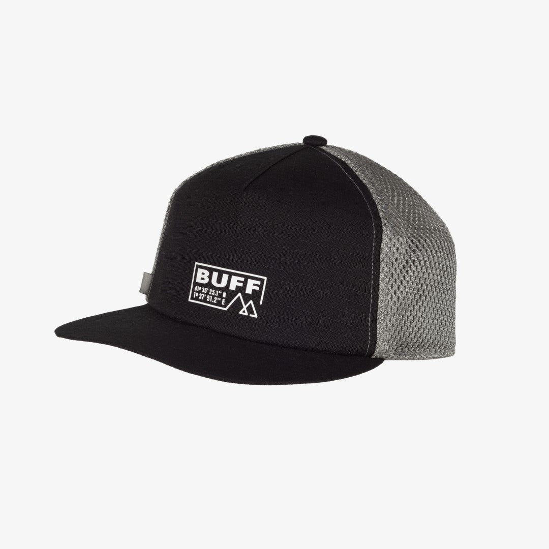Buff Cap Pack Trucker Solid Black