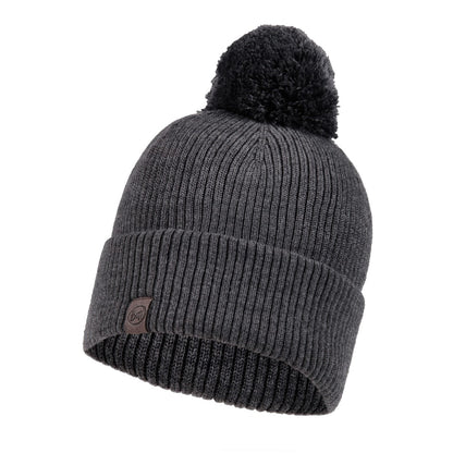 Buff Hat Knitted Wool Tim Grey