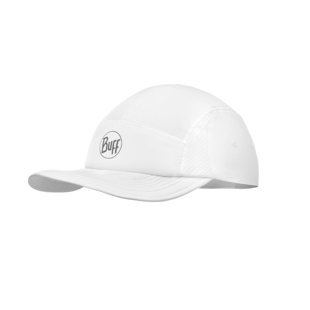 Buff Cap 5 Panel Solid White One Size