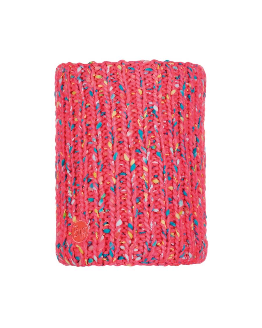 Buff Neckwarmer Knitted Yssik Pink Fluor