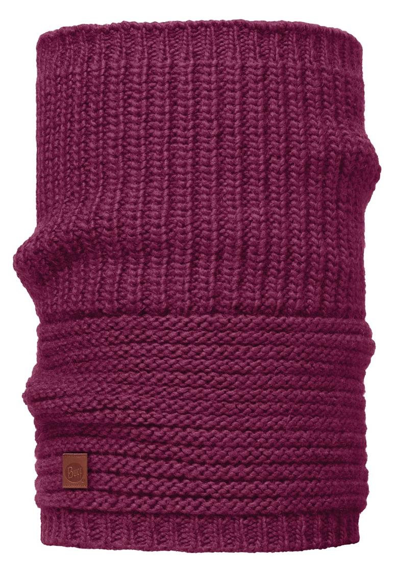 Buff Collar Knitted Gribling Plum Red